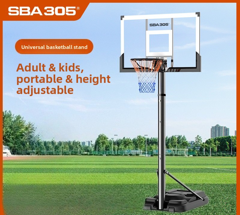 Basketball Hoop - ห่วงบาสเกตบอลปรับความสูงได้ ขอบมาตรฐาน ใช้ได้ทั้งในร่มและกลางแจ้ง พกพาสะดวก สำหรับเด็ก ผู้ใหญ่