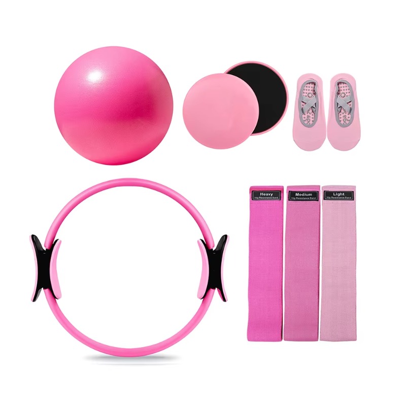 Resistance Band - ชุดอุปกรณ์เสริมพิลาทิส YTYIN ลูกบอลขนาดเล็กแบบปรับแต่งได้ ห่วงพิลาทิส ยางยืดออกกำลังกาย คอร์สไลเดอร์