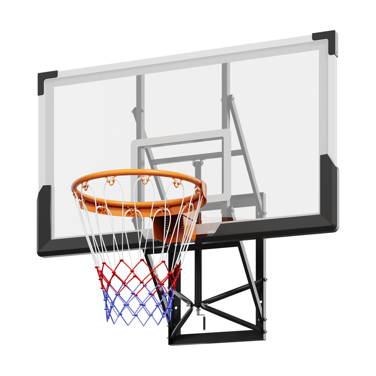Basketball Hoop - ห่วงบาสเกตบอลแบบติดผนัง ปรับความสูงได้ – แผ่นหลังห่วงขนาด 52 นิ้ว