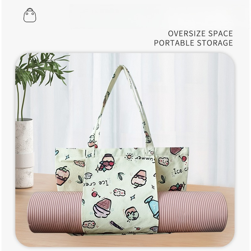 กระเป๋าผ้าแคนวาสลายดอกไม้สำหรั - Yoga Mat บทวิจารณ์และราคา