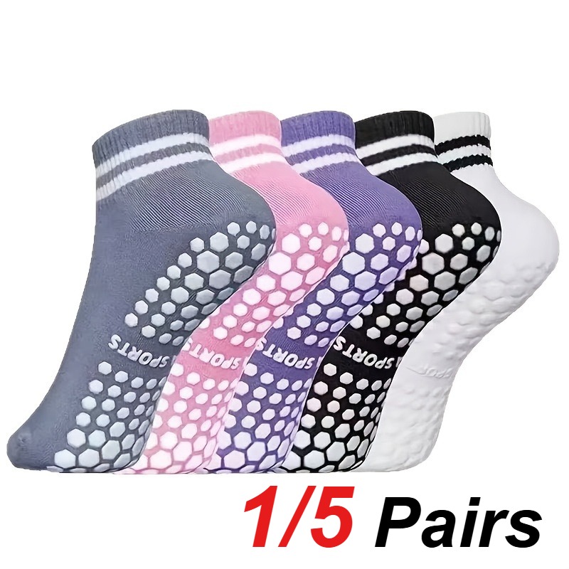1/5 คู่ถุงเท้าโยคะซิลิโคนกันลื - Yoga Mat บทวิจารณ์และราคา