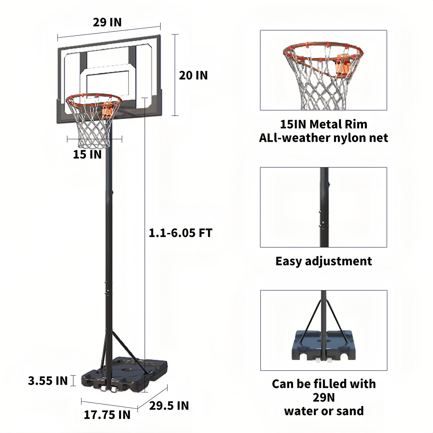 ขายส่งห่วงบาสเก็ตบอล, ชุดห่วงบ - Basketball Hoop บทวิจารณ์และราคา