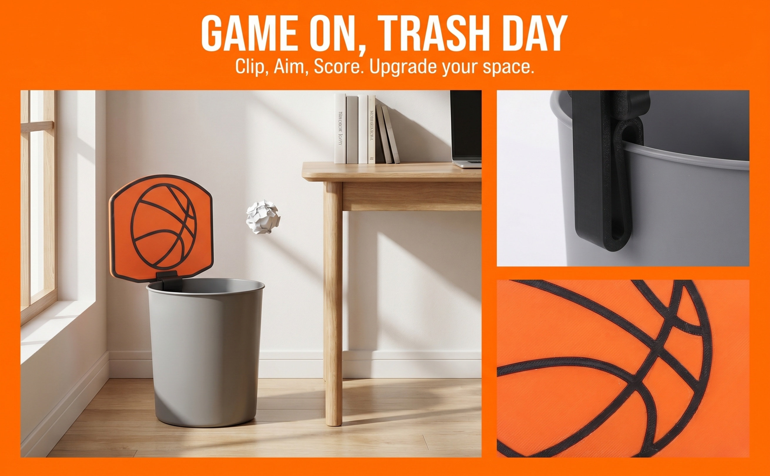 ถังขยะรูปทรงห่วงบาสเกตบอล พร้อ - Basketball Hoop บทวิจารณ์และราคา